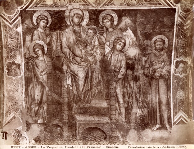 Anderson — Assisi - La Vergine col Bambino e S. Francesco - Cimabue — insieme